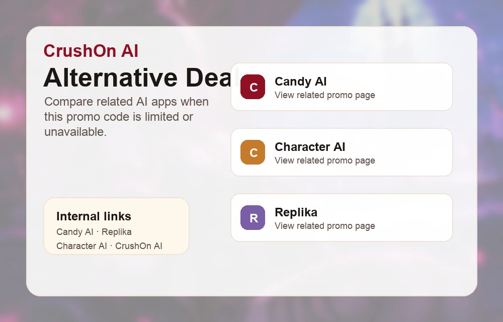 Best CrushOn AI alternatives and promo codes